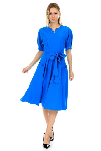 Picture of Vittoria 22242 BLUE Women Dress