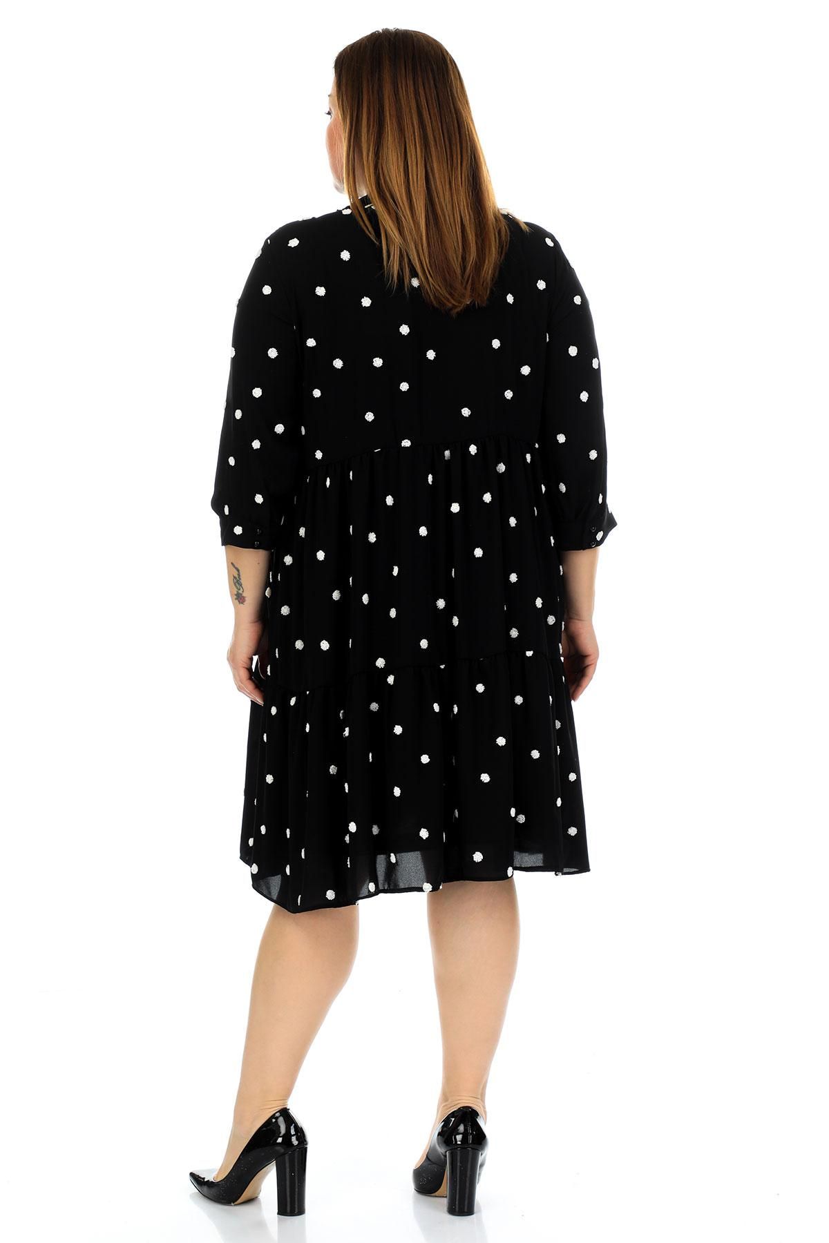 Perle Donna 1308xl BLACK Plus Size Women Dress | Dosso Dossi