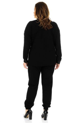 Picture of GIO 10044xl BLACK   Plus Size Women Sports Pants