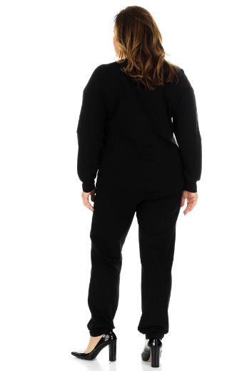 Picture of GIO 10014xl BLACK   Plus Size Women Sports Pants