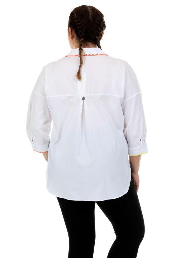 Picture of ROXELAN RBP6573xl ECRU Plus Size Women Shirt 