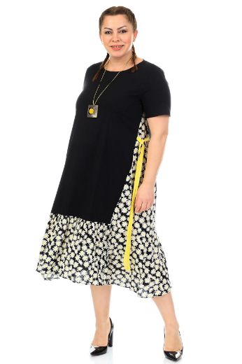 Picture of Aluch 8227xl YELLOW Plus Size Women Dress 