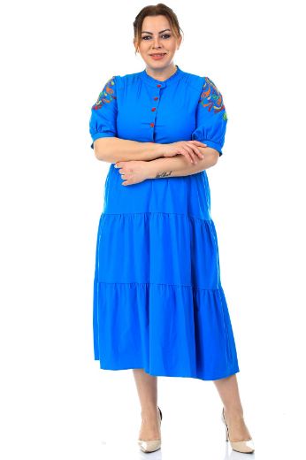 Picture of Vittoria 22240xl BLUE Plus Size Women Dress 