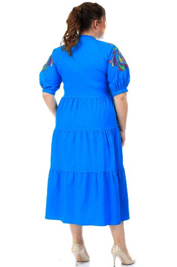 Picture of Vittoria 22240xl BLUE Plus Size Women Dress 