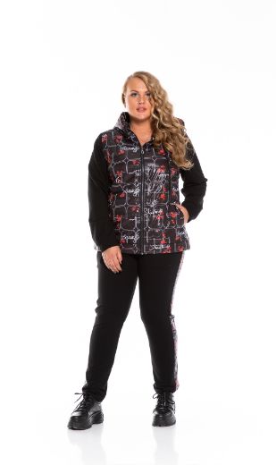 Picture of Aysel 21768-44 BLACK Plus Size Women Suit
