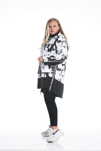 Picture of Aysel 61462-50 BLACK Plus Size Women Puffer Coat 