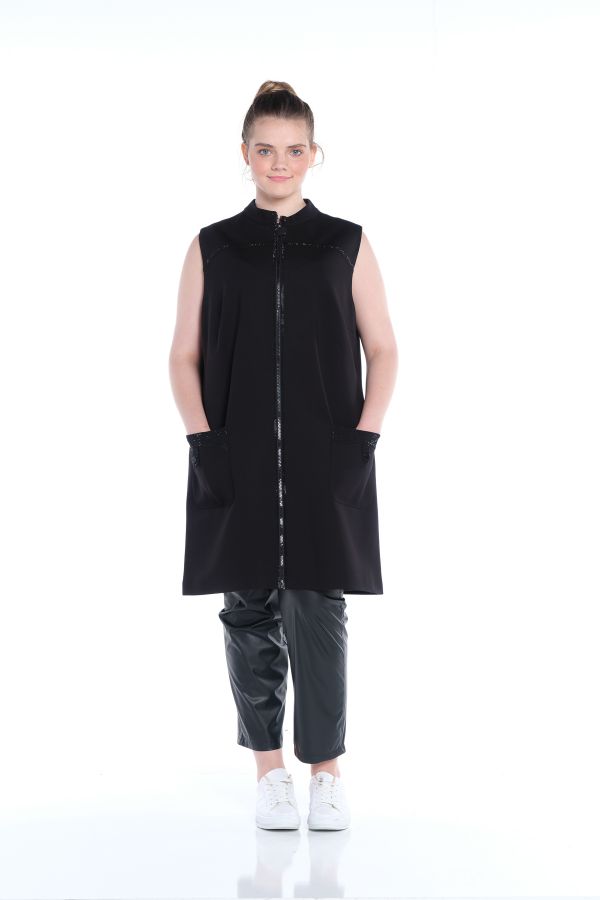 Picture of Aysel 427-44 BLACK Plus Size Women Vest