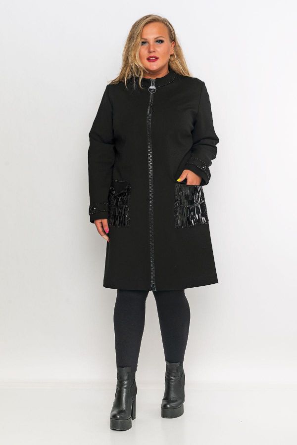 Picture of Aysel 3897-50 BLACK Plus Size Women Jacket 