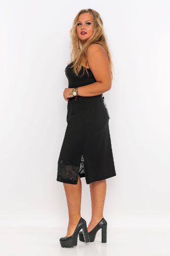 Picture of Aysel 452-50 BLACK  Plus Size Women Skirt 