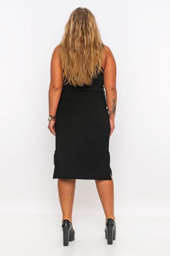 Picture of Aysel 452-50 BLACK  Plus Size Women Skirt 