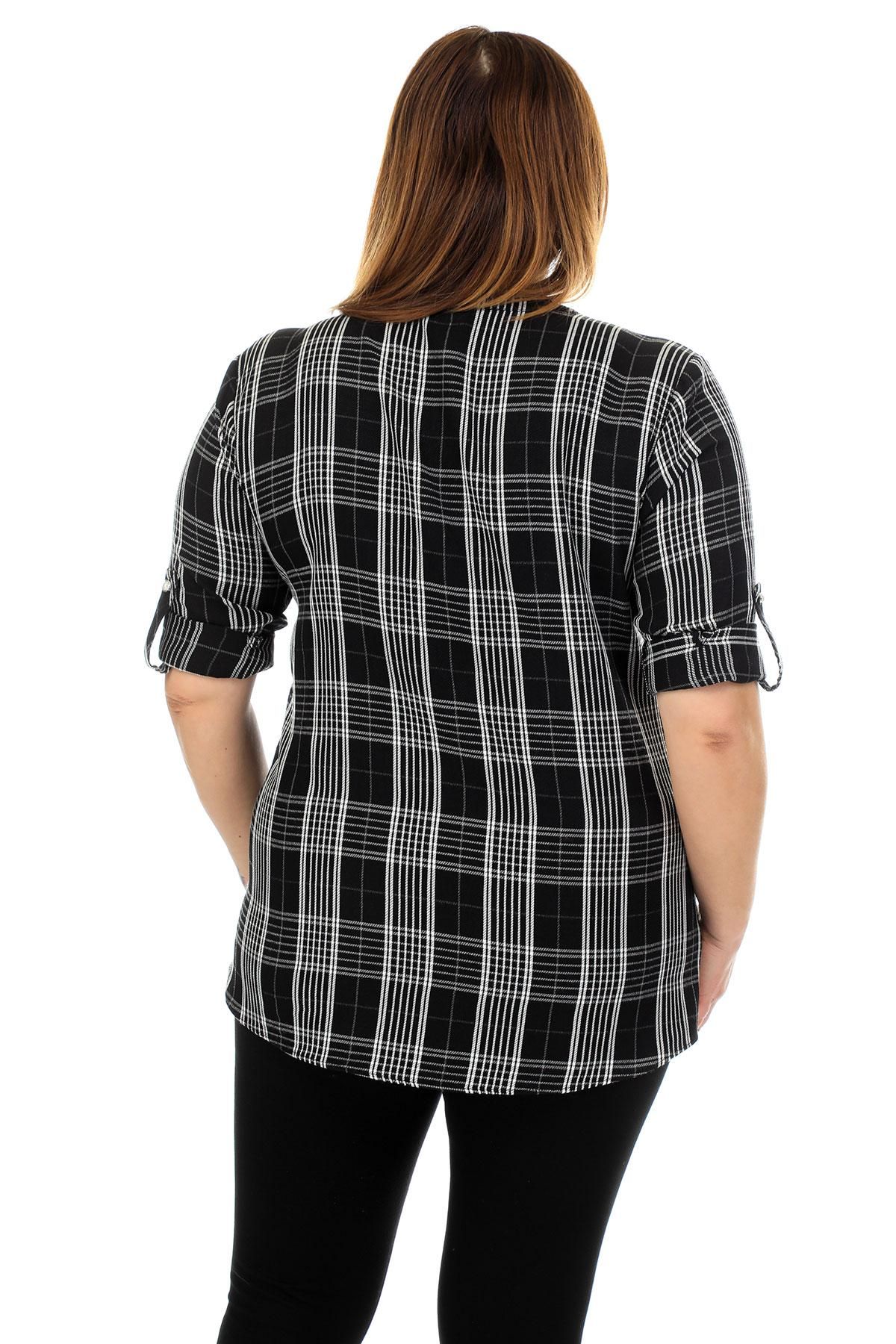 Modalinda 14472xl BLACK Plus Size Women Blouse | Dosso Dossi