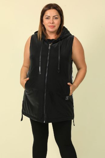 Picture of Aysel 61860xl-50 BLACK Plus Size Women Vest