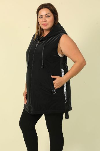 Picture of Aysel 61860xl-56 BLACK Plus Size Women Vest