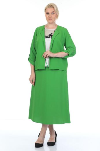 Picture of Estee 6017xl GREEN Plus Size Women Suit