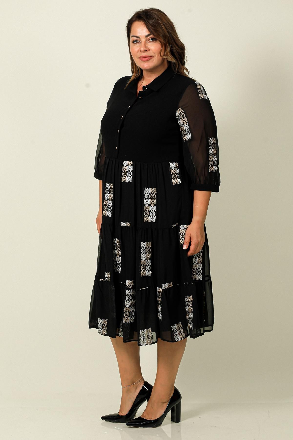 Exxpose Line 2259xl BLACK Plus Size Women Dress | Dosso Dossi