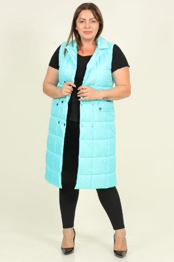 Picture of Lasagrada 11727xl TURQUOISE Plus Size Women Vest