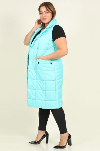 Picture of Lasagrada 11727xl TURQUOISE Plus Size Women Vest