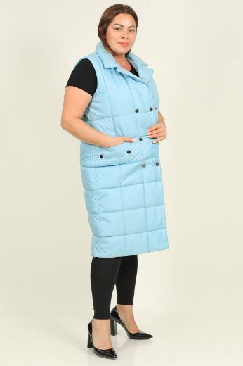 Picture of Lasagrada 11727xl LIGHT BLUE Plus Size Women Vest