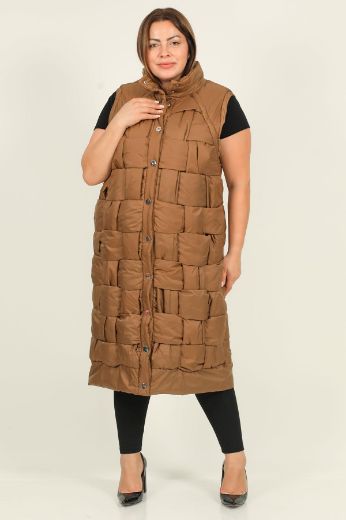 Picture of Lasagrada L11768xl BROWN Plus Size Women Vest