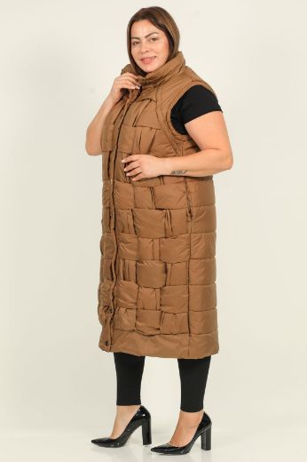 Picture of Lasagrada L11768xl BROWN Plus Size Women Vest