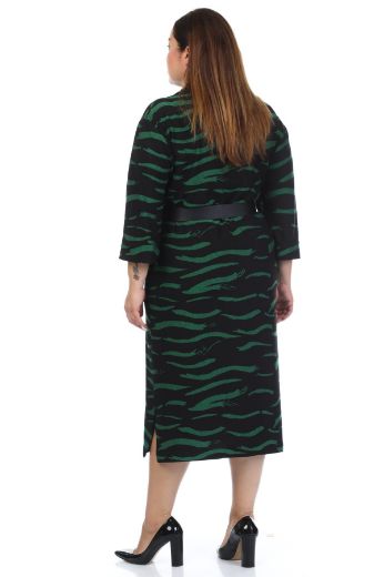 Biljana 6098xl YESIL Büyük Beden Kadın Elbise resmi