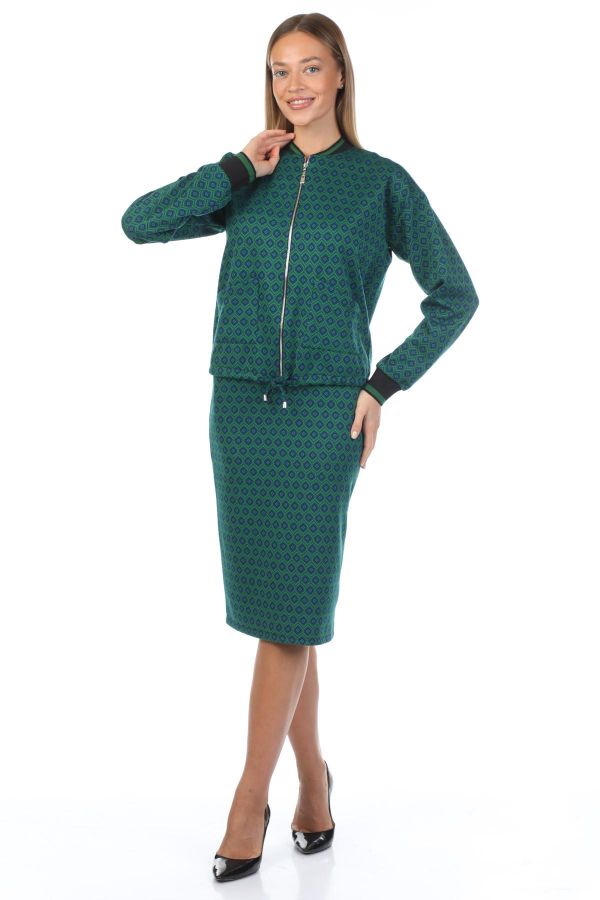 Picture of Jeanne Darc JK75851 GREEN WOMANS SKIRT SUIT 