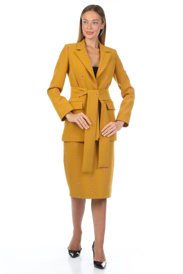 Picture of Sandrom 9173 MUSTARD WOMANS SKIRT SUIT 