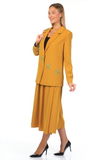 Picture of Aluch 8130 MUSTARD WOMANS SKIRT SUIT 