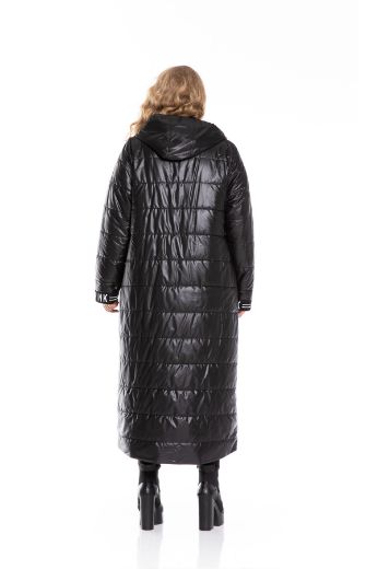 Picture of Aysel 10377-44 BLACK Plus Size Women Coat 