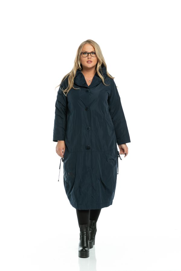 Picture of Aysel 10362-56 NAVY BLUE Plus Size Women Coat 