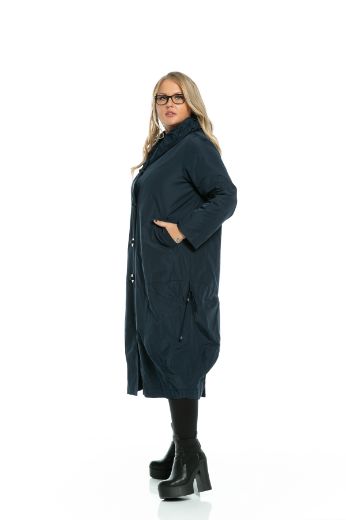 Picture of Aysel 10362-56 NAVY BLUE Plus Size Women Coat 