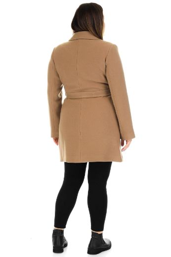 Picture of To-see 09077xl CAMEL-271 Plus Size Women Coat 