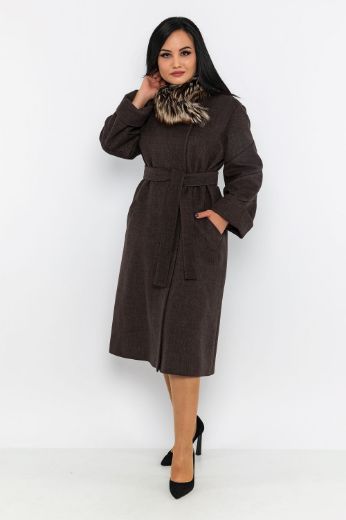 Picture of Renata 5910 DARK BROWN Plus Size Women Coat 