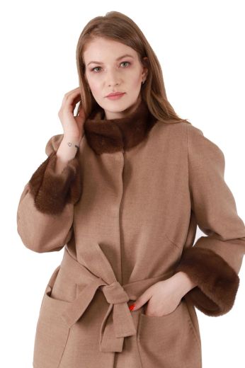 Picture of Renata 7306.6 SANDY BEIGE Plus Size Women Coat 