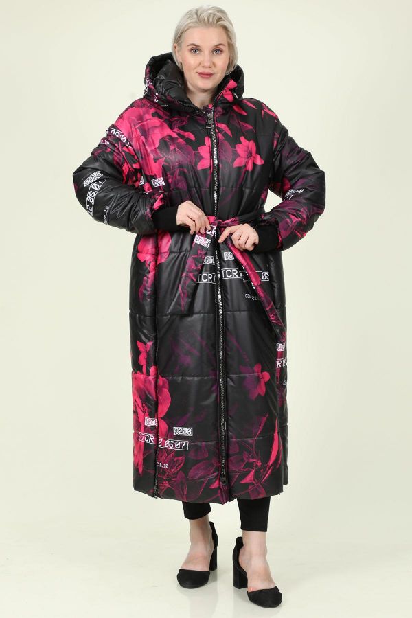 Picture of Ilgazlı 21117xl FUCHSIA Plus Size Women Coat 