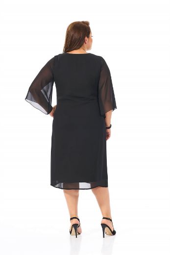 Picture of LİLAS XXL 1020 BLACK Women Evening Dress