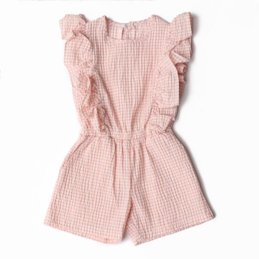 Picture of Nanica 222805 PINK Girl Overalls