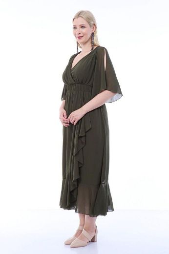 Изображение Angelino Boutique Shop 8020 ЦВЕТ ХАКИ Вечернее платье большого размера
