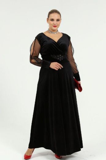 Изображение Angelino Boutique Shop 8007 ЧЕРНИТЬ Вечернее платье большого размера