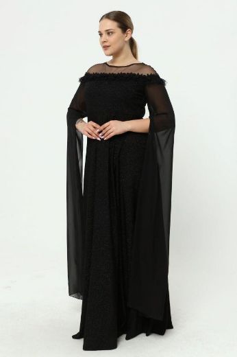 Изображение Angelino Boutique Shop 8070 ЧЕРНИТЬ Вечернее платье большого размера
