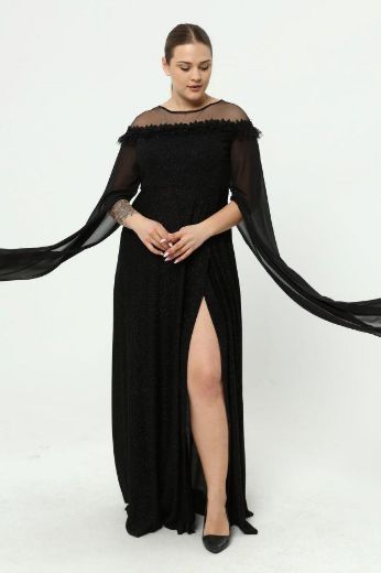 Изображение Angelino Boutique Shop 8070 ЧЕРНИТЬ Вечернее платье большого размера