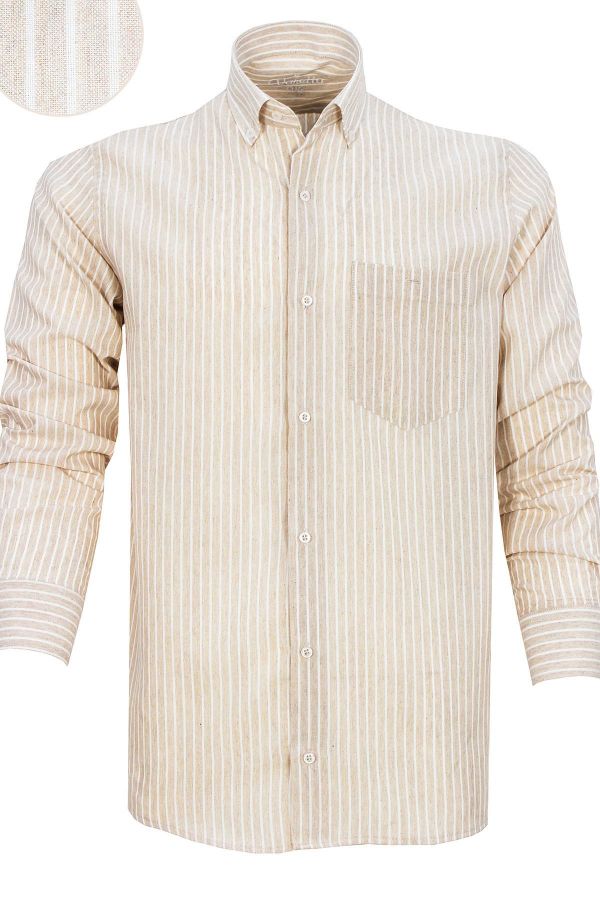 Picture of VARETTA PANO1017 CAMEL Men Shirt