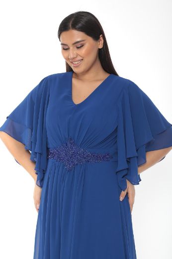 Изображение Angelino Boutique Shop GDN528-36 ЭЛЕКТРИК Вечернее платье большого размера