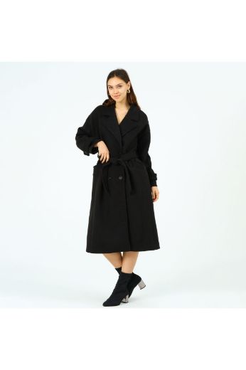 Picture of OFFO 12395375023 BLACK Women Coat