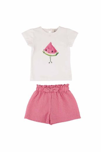 Picture of Best Kids BB23YK10040 white-fusia Baby Suit