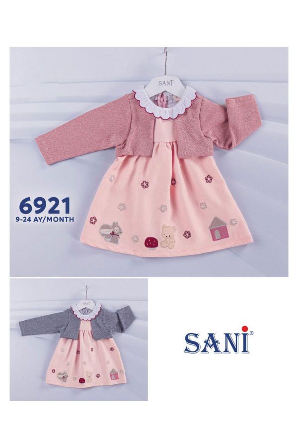 Изображение Sani Kids 6921 СЕРЫЙ Платье Для Девочек 