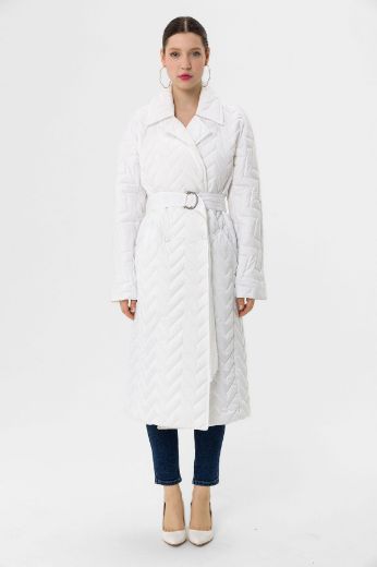 Picture of Icon 1805 BB WHITE Women Puffer Coat