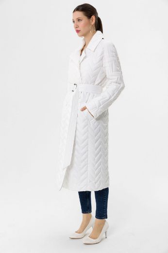 Picture of Icon 1805 BB WHITE Women Puffer Coat