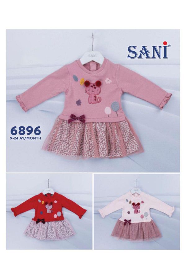 Изображение Sani Kids 6896 КРАСНЫЙ Платье Для Девочек 