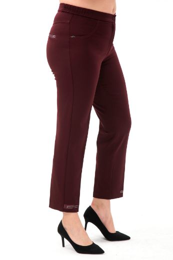 Picture of Arda Tex 50409 BURGUNDY Plus Size Women Pants 